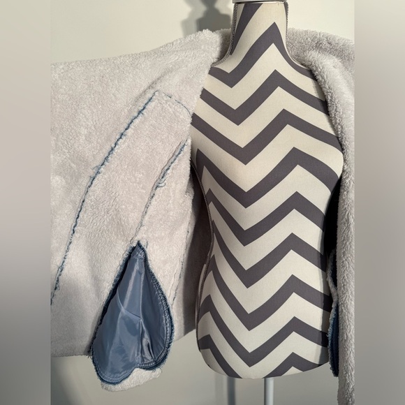 Lucky Brand Stonewashed Style Faux Fur Sherpa jacket size M - Picture 5 of 8